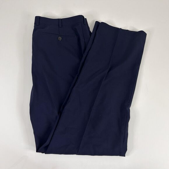 Suitsupply 44L Havana Flap Traveller Suit 36x32 100% Wool Blue Two Button Vented - Picture 10 of 13